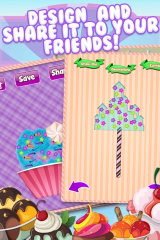 Sweetie Frozen Treats Food Maker - The Cute Ice Cream Cone Edition for Free screenshot 3