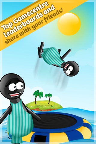 Stickman Water Trampoline Pro - Flipping Summer! screenshot 4