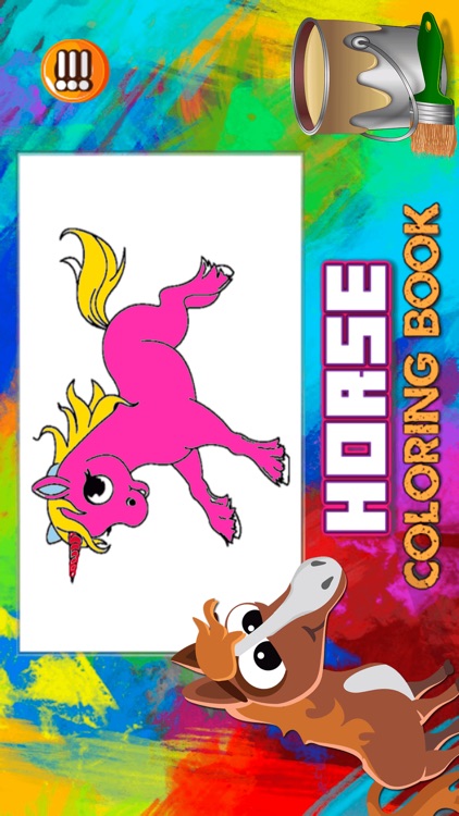 Horse Coloring Book - All In 1 Drawing, Paint And Color Games for Kid screenshot-4