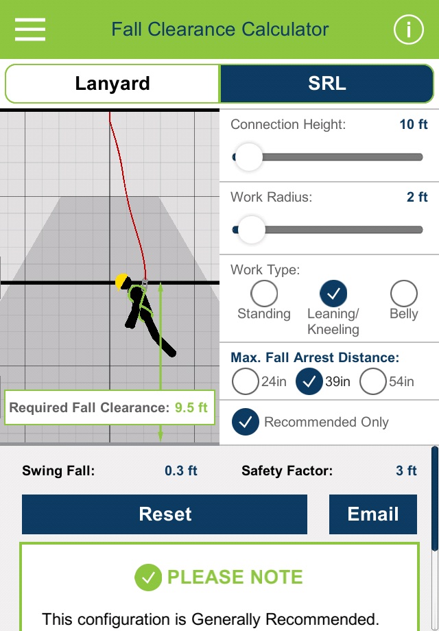 Miller Fall Clearance Calculator screenshot 3