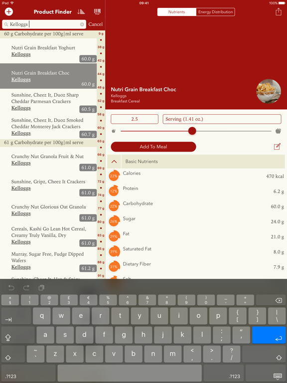 NutriCheck Food Nutrition Info iPad screenshot 3 - Reference app