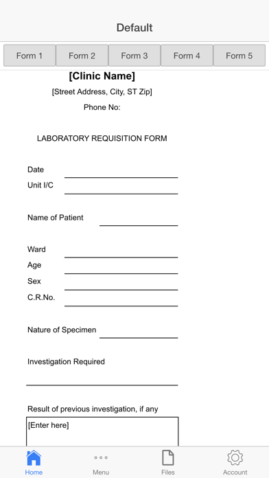 Screenshot #1 pour Medical Requisition Form