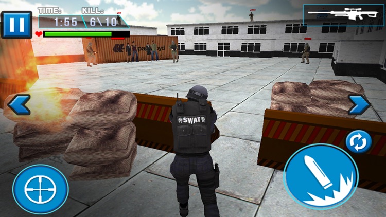 Airplane SWAT Team Force Elite Sniper Mission 3D Hostage