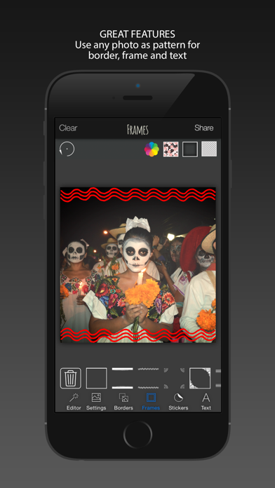 Screenshot #3 pour Calavera : Day Of The Dead - Add stickers, backgrounds and customize pictures