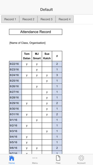 Screenshot #1 pour Attendance Log Book