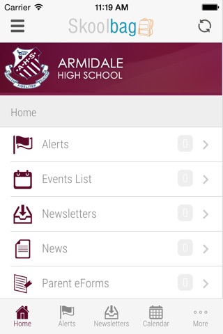 Armidale High School - Skoolbag screenshot 2