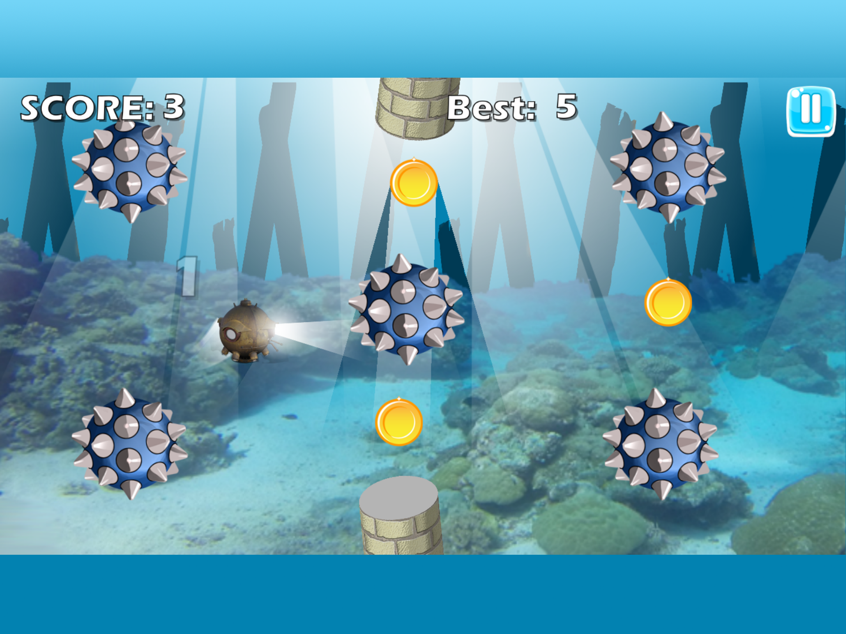 The Yellow Little Submarine Flappy Dive Adventures