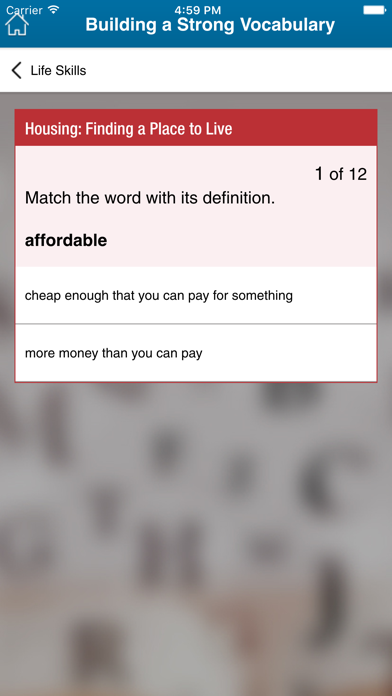 How to cancel & delete Building a Strong Vocabulary from iphone & ipad 2