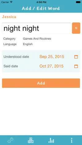 Game screenshot BabyWordTracker apk