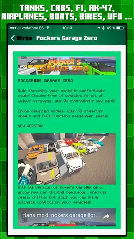 Game screenshot VEHICLES & WEAPONS MODS for Minecraft Pc Guide apk