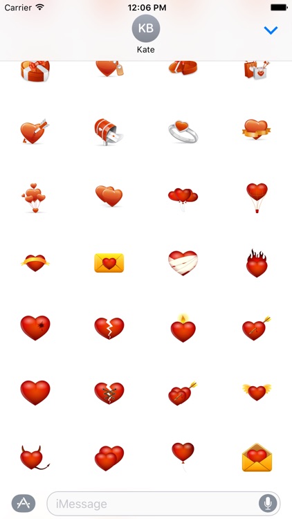 Heart Stickers Pack For iMessage screenshot-3