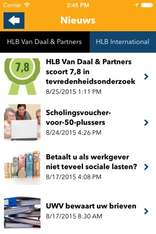 HLB Van Daal & Partners screenshot 2