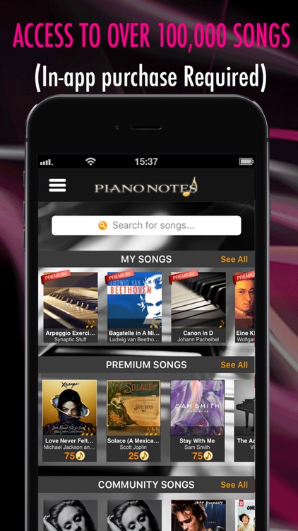 Pocket Jamz Piano Notes - Interactive Piano Songs, Scores, and Sheet Music