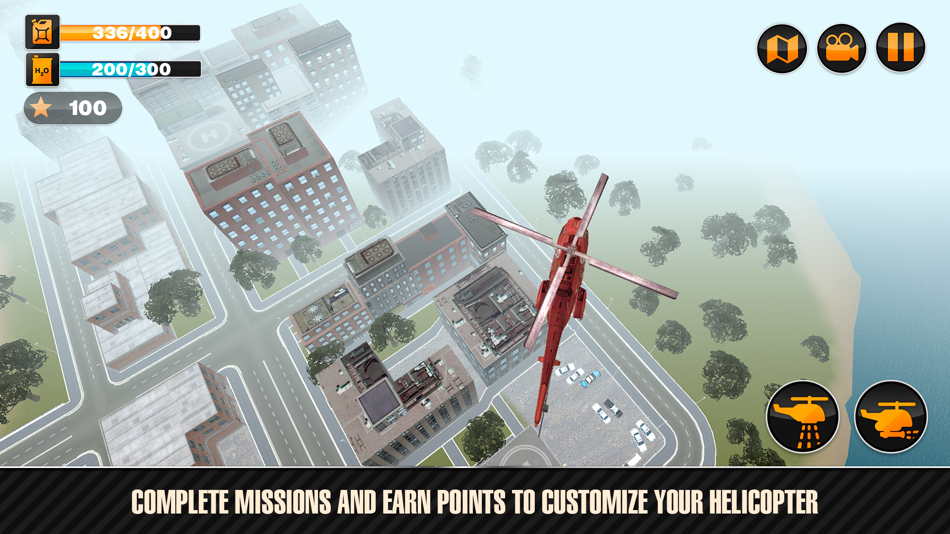 #4. Emergency Fire Helicopter Simulator 3D (iOS) 由: Tayga Games OOO