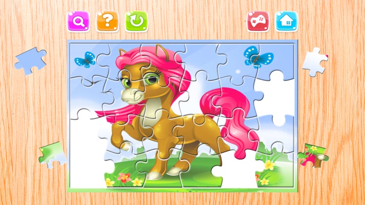 Cartoon Puzzle Pony Jigsaw Puzzles Box For Kids