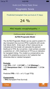 Acute Liver Failure Prognostic screenshot #2 for iPhone