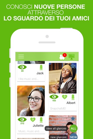 Keyglance - be popular! Chat and meet new people screenshot 3