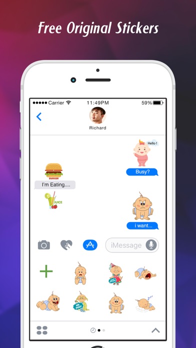 Stickers for iMessage & texts Screenshot 3 - AppWisp.com Stickers for iMessage & texts Screenshot 3 - AppWisp.com