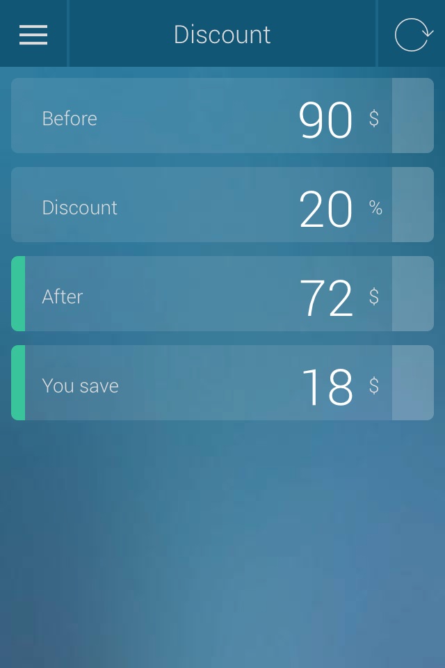 Percentage Calculator - percent, discount, tip screenshot 3