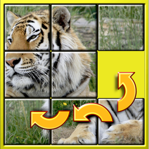 Kids Animal Slide Puzzle 15 Mystic squares game icon