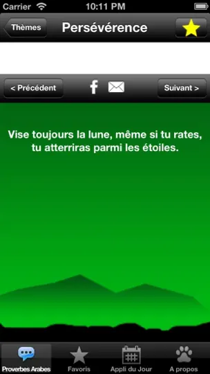 Capture d'écran de Proverbes Arabes sur iPhone 4