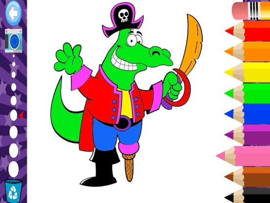Pirate coloringbook kids free - Captain Jake ship for firstgrade