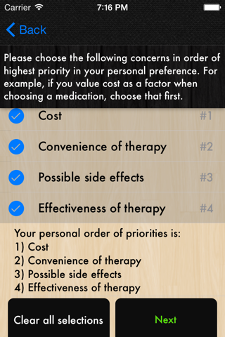 Atrial Fibrillation Patient Decision Tool screenshot 2