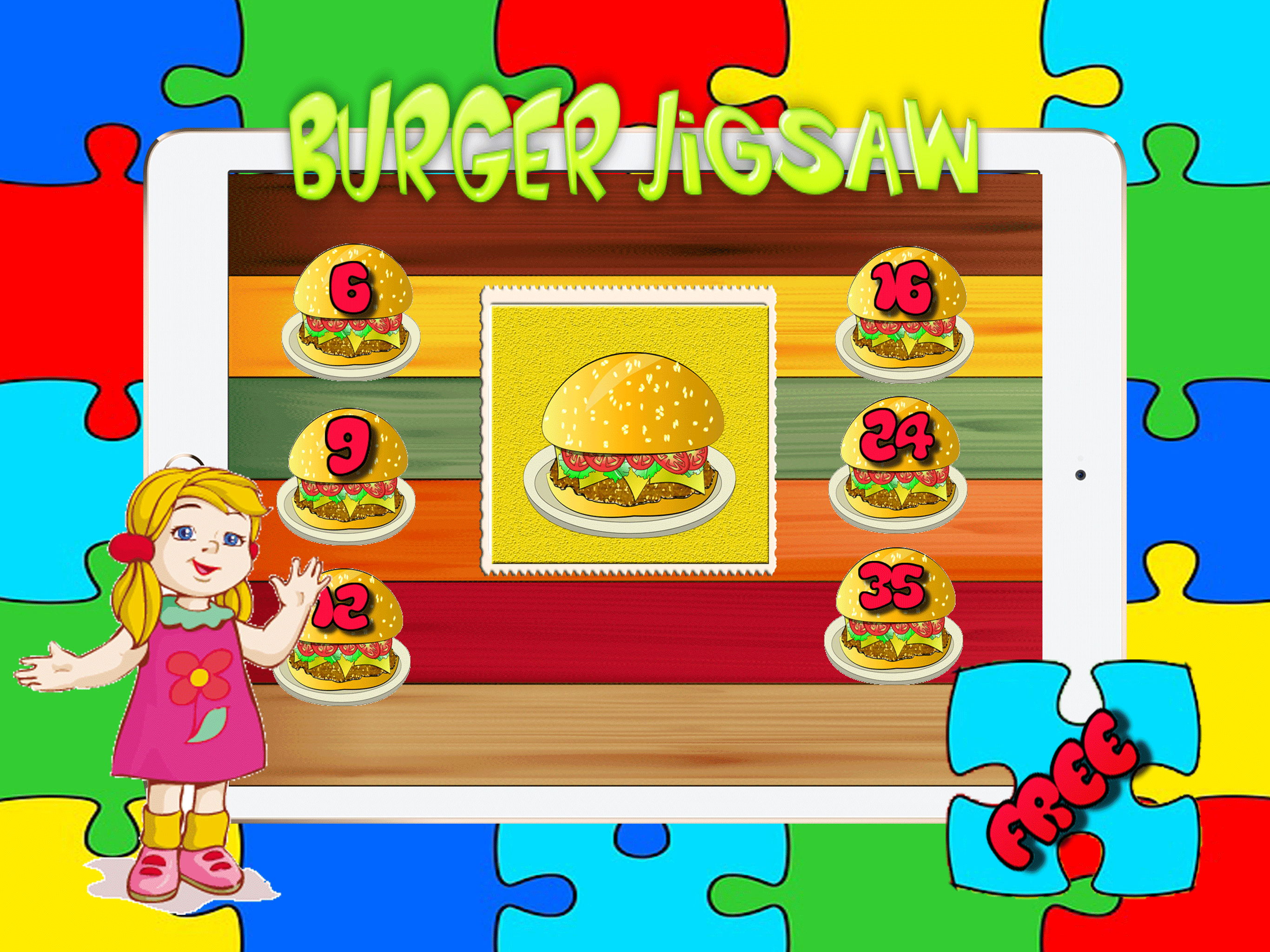 Food Burger Jigsaw - Cooking Puzzles games for adults and kid free screenshot 5