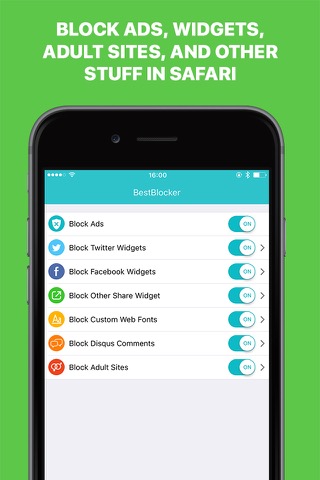 BestBlocker – Block Ads, Widgets, Porno Sites, Cookies and Fonts in Safariのおすすめ画像1