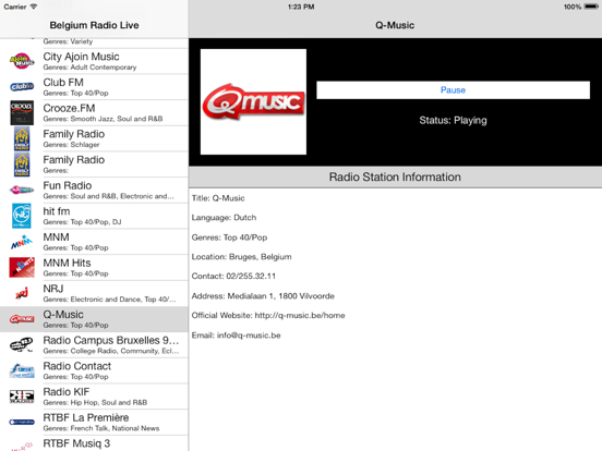 Belgium Radio Live Player: België/Belgique/Belgien iPad app afbeelding 3