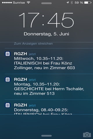 RGZH Stundenplan App screenshot 2