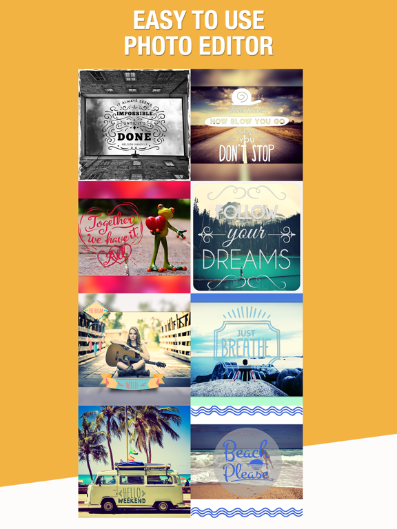 Picture Designer Make Typography Word Art Design iPad screenshot 1 - Photo & Video app