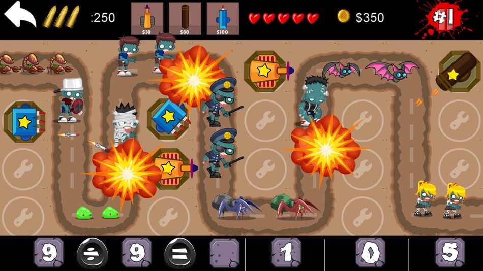 #3. Math Vs Zombies Tower Defense (iOS) 由: Kok Leong Tan