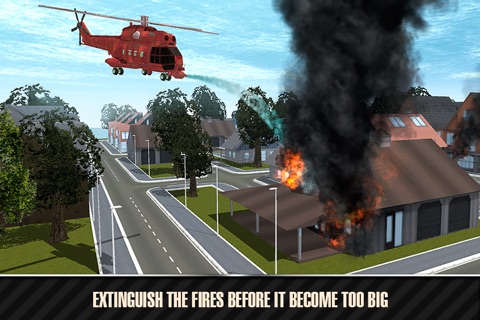 Emergency Fire Helicopter Simulator 3D Full screenshot 3