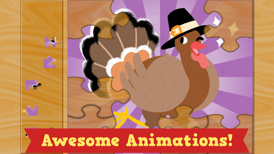 #3. Thanksgiving Puzzles - Fall Holiday Games for Kids (iOS) 由: Scott Adelman Apps Inc