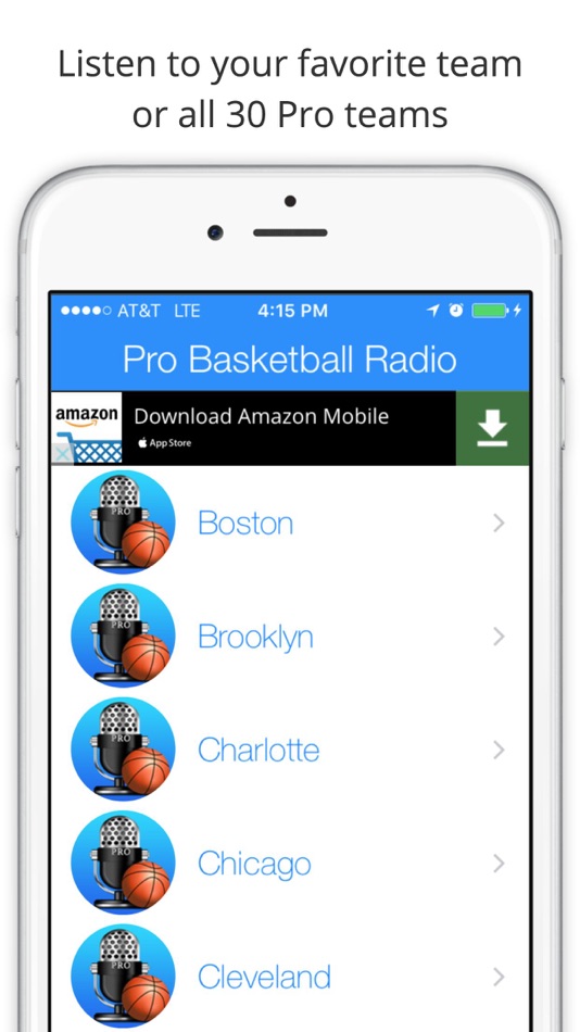 GameDay Pro Basketball Radio - Live Games, Scores, Highlights, News, Stats, and Schedules - 1.1 - (iOS)