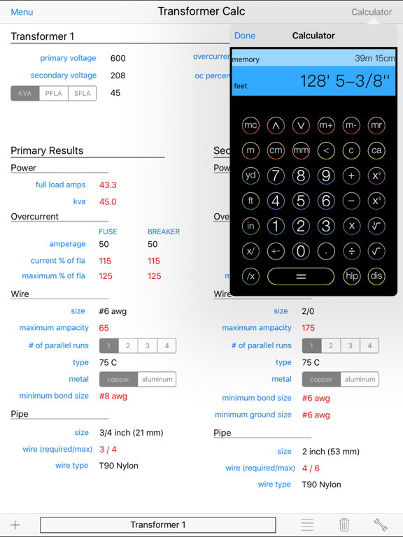 Screenshot #5 pour Transformer Calc Pro