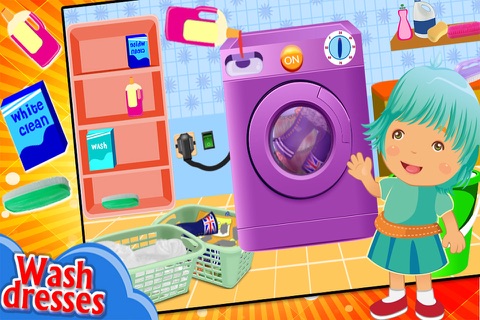 Kids Ironing & Laundry Cleanup screenshot 2