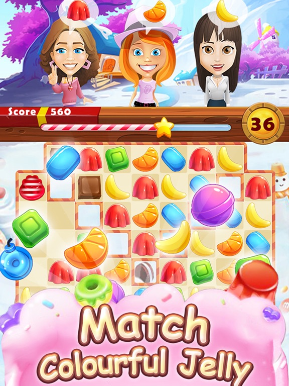 Screenshot #1 for Sweet Jelly Paradise: Match & Serve