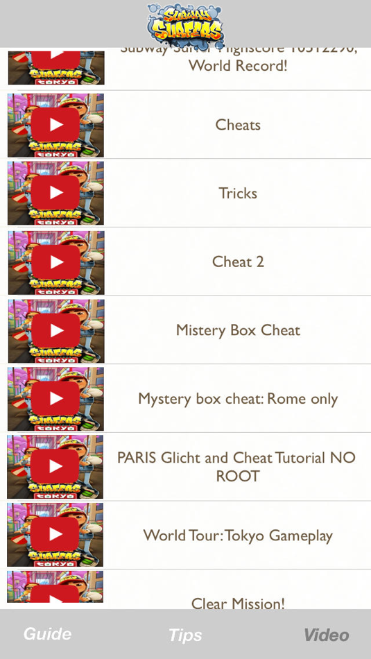 Cheats & Tips, Video & Guide for Subway Surfers Game. - 1.1 - (iOS)