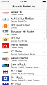 Lithuania Radio Live Player (Lietuva radijo) screenshot