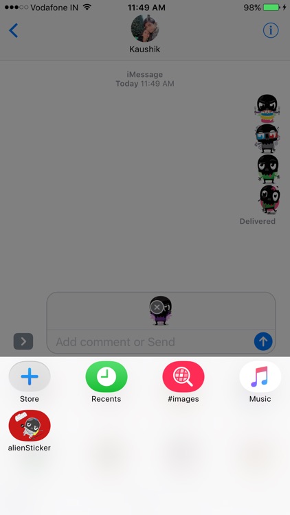 Alien Sticker Pack for iMessages