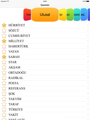 Favori Gazetelerim iPad screenshot 4 - News app