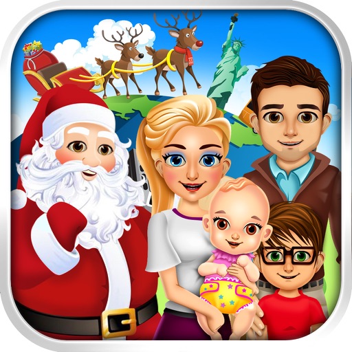 Mommy's Christmas Family Vacation - baby salon & makeover games! Icon