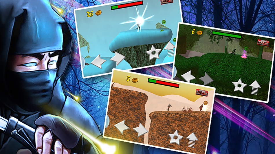 3D Ninja Warrior Run (a platform shooting game) - 1.1 - (iOS)