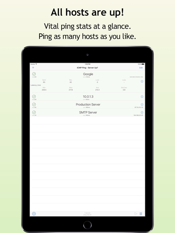 Screenshot #4 pour ICMP Ping - Servers up?