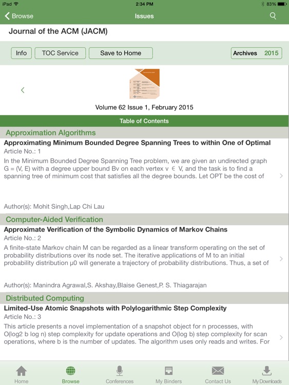 ACM Digital Library for iPad by Association for Computing