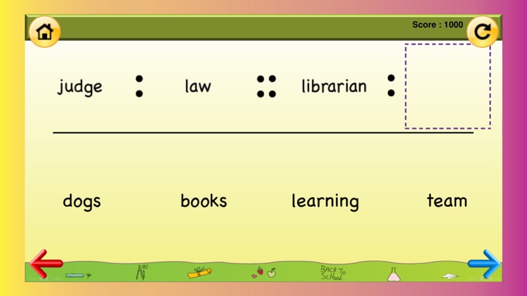 1st Grade Word Analogy for classrooms and home school screenshot-3