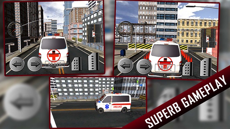 Ambulance Driving Test Emergency Parking - City Hospital First Aid Vehicle Simulator screenshot-3