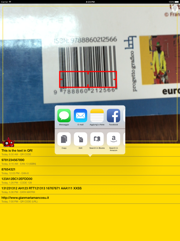 Screenshot #6 pour Robot QR - more than a barcode and QR code reader